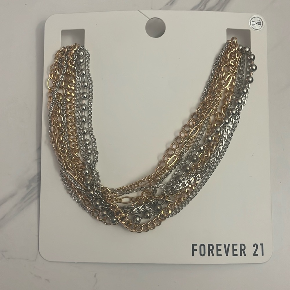 Mixed metals necklace